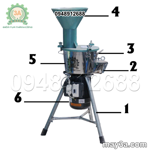 Hình ảnh cấu tạo của Máy chế biến thức ăn chăn nuôi 3A1,5Kw
