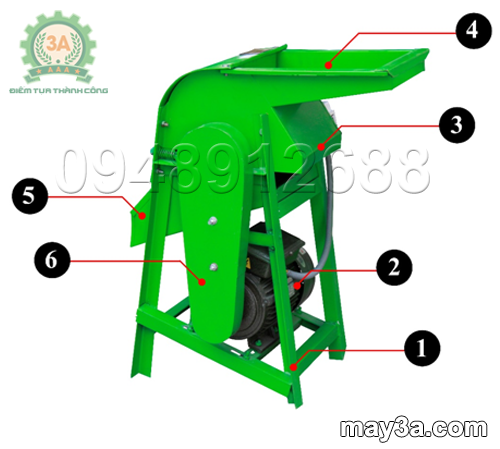 Cấu tạo của Máy tách hạt ngô 3A2,2Kw