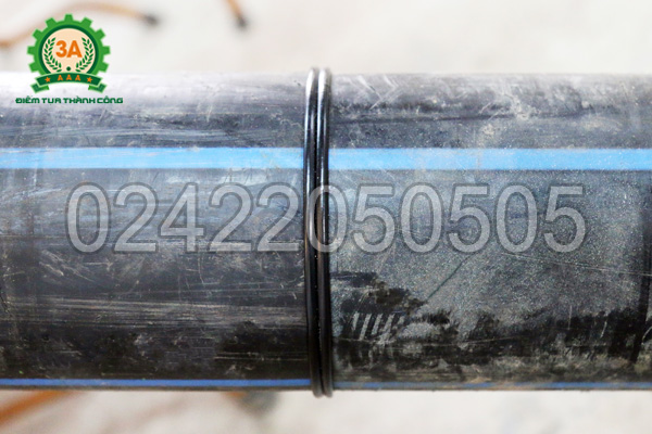Hình ảnh mối hàn của 2 đường ống được hàn bằng máy hàn ống nhựa 3A HTX250