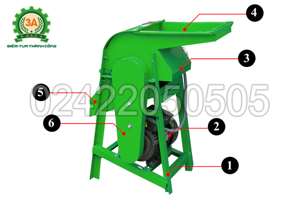 Cấu tạo của Máy tách hạt ngô kiểu đứng 3A2,2Kw