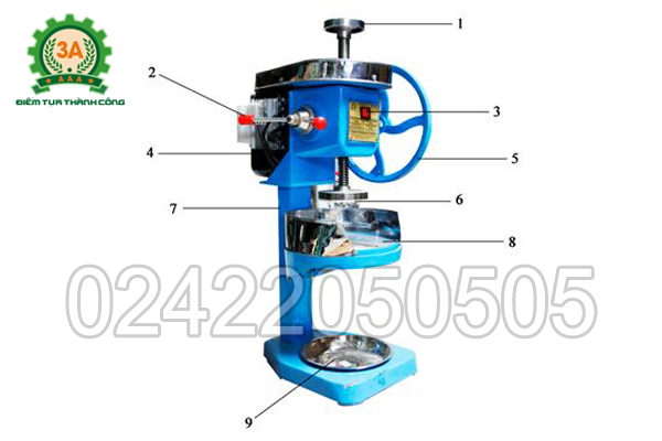 Cấu tạo Máy bào đá tuyết 3A