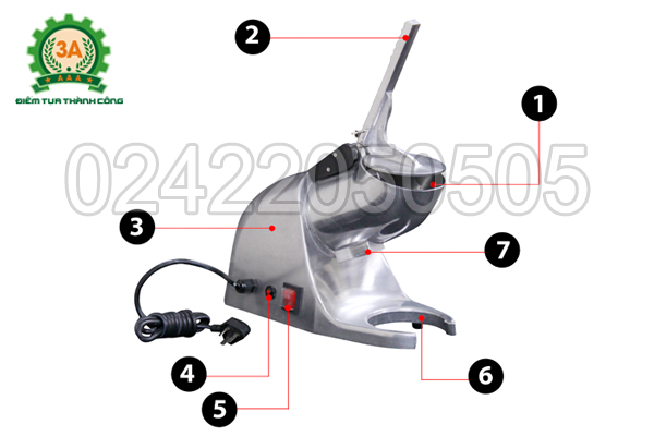 Cấu tạo Máy xay đá tuyết 3A 300W