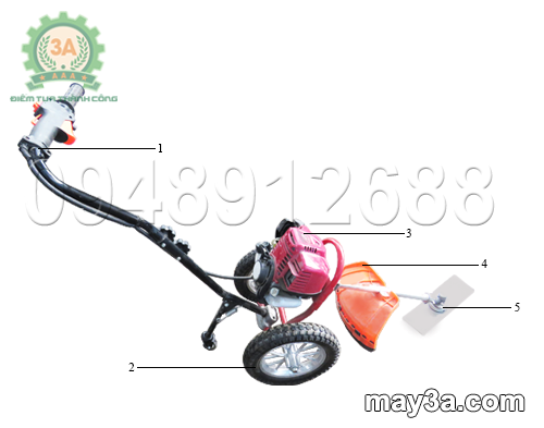 Cấu tạo của Máy cắt cỏ cầm tay 3A