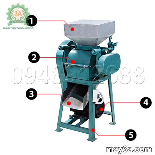 Hình ảnh: Cấu tạo của Máy ép hạt, quả 3A2,2Kw