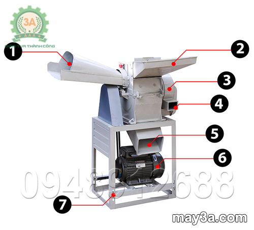 Hình ảnh: Cấu tạo Máy nghiền rơm rạ, ngũ cốc khô FQ30