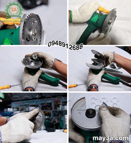 Các bước tháo lưỡi cưa Máy cắt cành cầm tay 3A D50