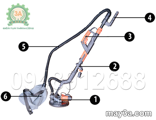 Cấu tạo máy đánh giáp tường 3A800W