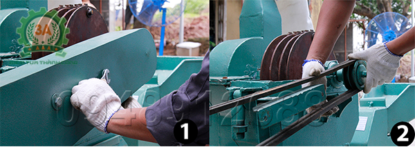 Kiểm tra dây đai Máy nghiền ngô 3A S7,5Kw