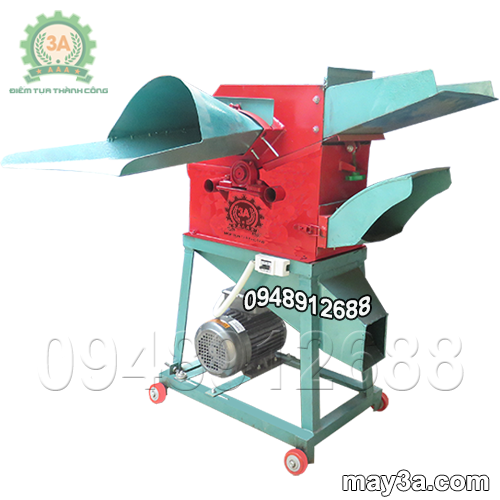 Máy băm nghiền xơ dừa, bã mía, rơm 3A3Kw - Kỹ thuật xử lý rơm rạ