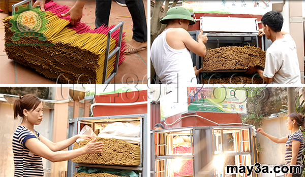 Máy sấy hương nhang 3A phù hợp sử dụng tại hộ gia đình hoặc cơ sở sản xuất hương