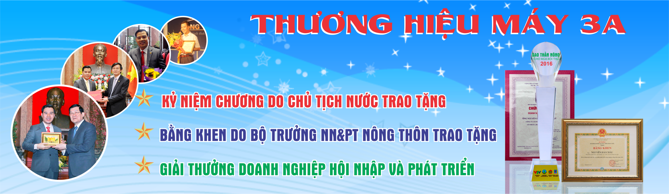 Banner máy nhà nông, máy nông nghiệp 3A