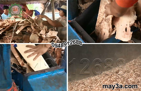 Máy băm ván bóc 3A15Kw được sử dụng phổ biến tại các cơ sở chế biến gỗ