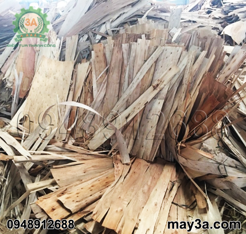 Nguyên liệu ván bóc, đầu vào của Máy băm ván bóc 3A11Kw