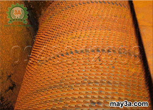 Quả lô của máy nghiền nghệ 3A3Kw: Quả lô nghiền kiểu răng cưa giúp nghiền nhỏ, nhuyễn củ nghệ tươi