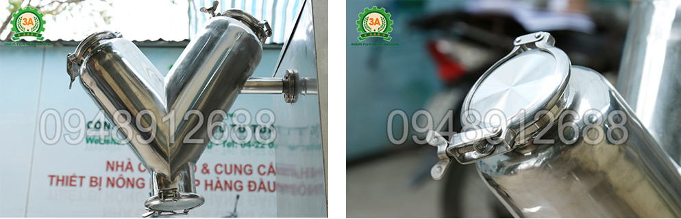 Thiết kế thùng trộn chữ V đặc biệt