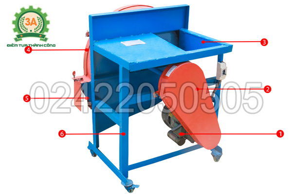 Cấu tạo máy băm chuối đa năng 3A2,2Kw