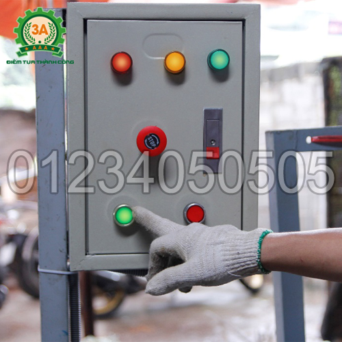 Tủ điện của Máy ép cám viên nổi 3A7,5Kw (bán tự động)