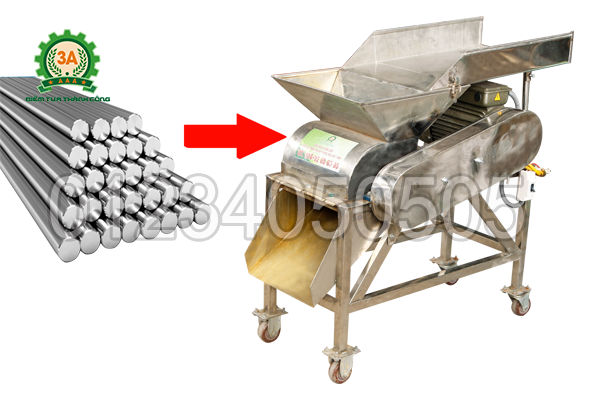 Máy nghiền nghệ 3A3Kw được làm bằng chất liệu Inox an toàn