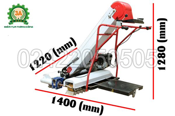 Kích thước Máy hút thóc đóng bao 3A