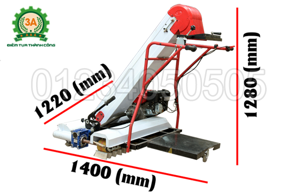 Kích thước máy hút thóc đóng bao 3A không quá lớn thuận tiện cho việc cất giữ, bảo quản
