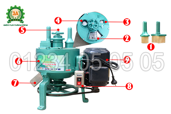 Cấu tạo máy thái cây thuốc 3A750W