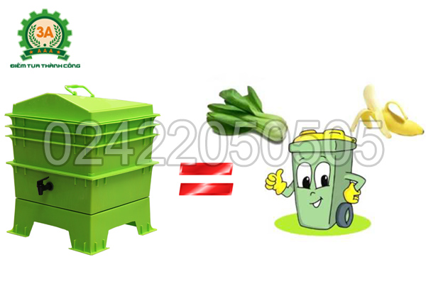 Khay nuôi giun quế 3A giúp tận dụng rác nhà bếp hiệu quả