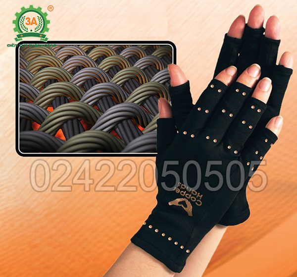 Găng tay bảo vệ 3A có cấu tạo gồm các sợi cotton thấm đồng