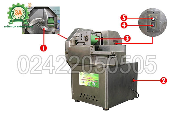 Cấu tạo Máy cắt hành lá, rau củ 3A370W