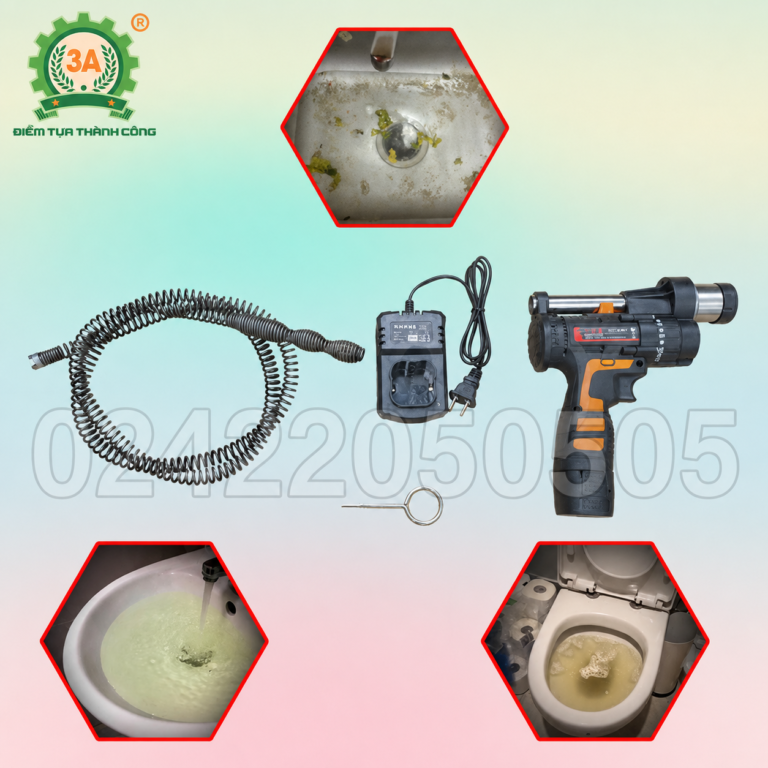 Máy thông tắc cống gia đình 3A12V