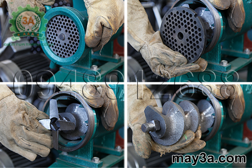 Vệ sinh máy nghiền ốc, xay cua 3A4Kw