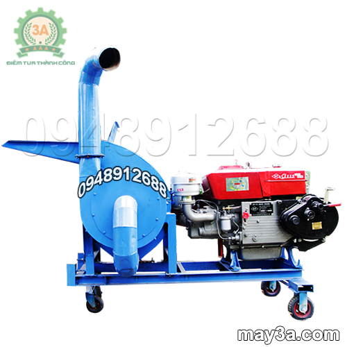 Máy băm nghiền xơ dừa, rơm rạ, gỗ tạp 3A24Hp dùng để băm rơm - kỹ thuật xử lý rơm rạ