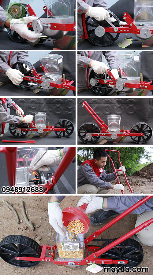 Lắp đặt Dụng cụ gieo hạt giống một hàng 3A (kiểu xe đẩy)