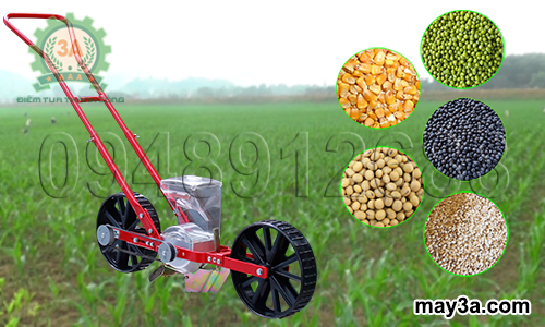 Dụng cụ gieo hạt giống một hàng 3A (kiểu xe đẩy) gieo được đa dạng các loại hạt