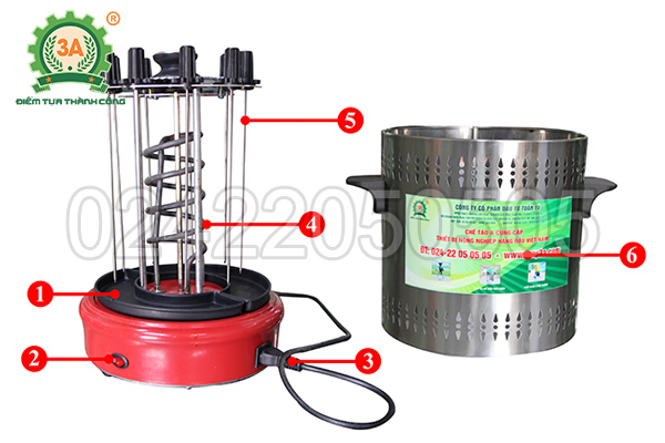 Hình ảnh cấu tạo của bếp nướng BBQ 3A