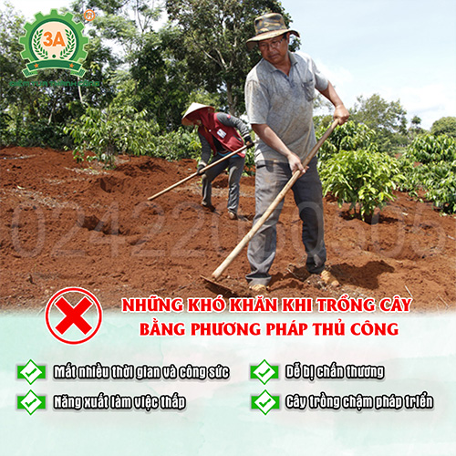 Những khó khăn khi đào hố trồng cây bằng dụng cụ thô sơ