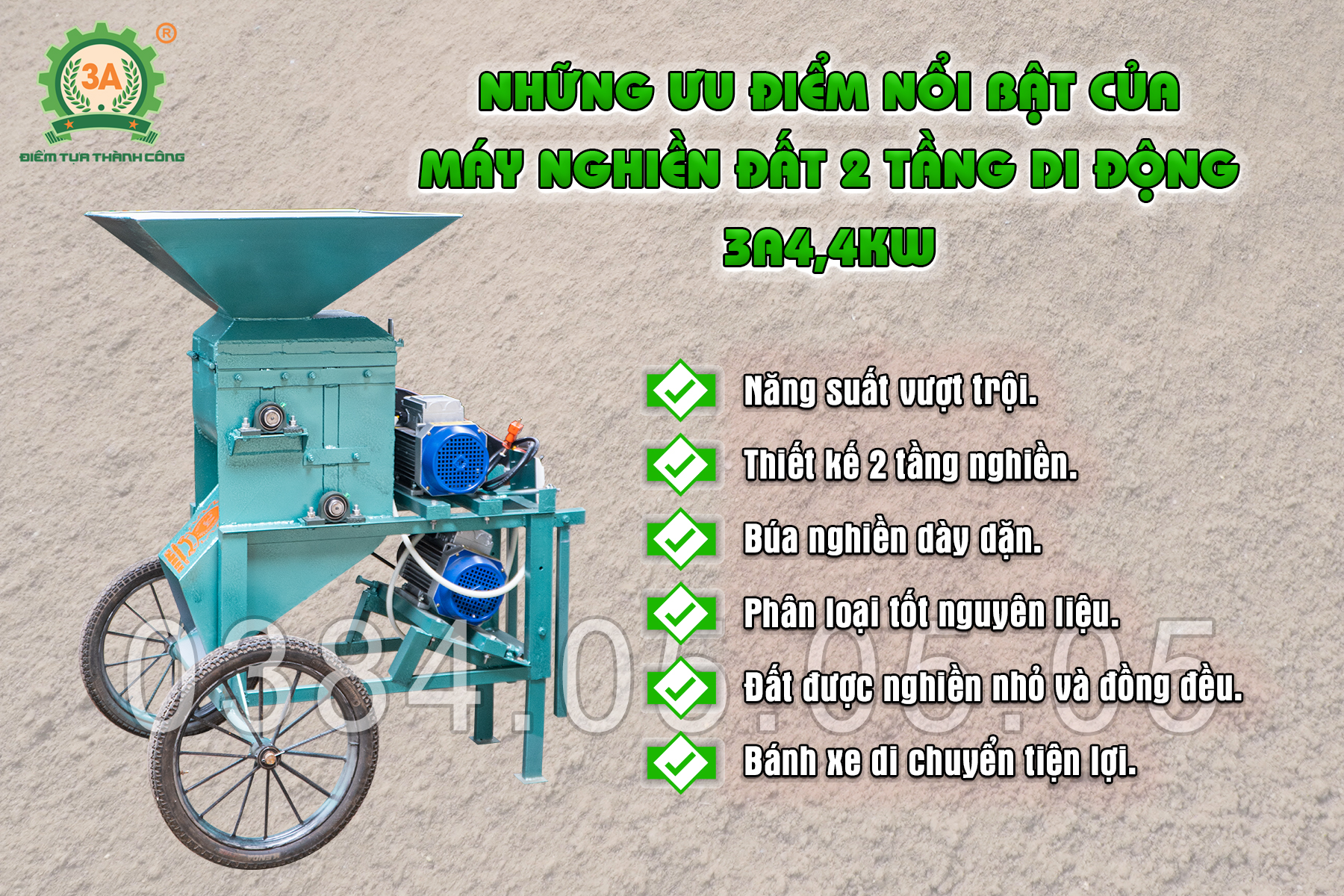 ưu điểm của máy nghiền đấtt 3A