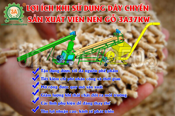 Dây chuyền sản xuất viên nén gỗ 3A