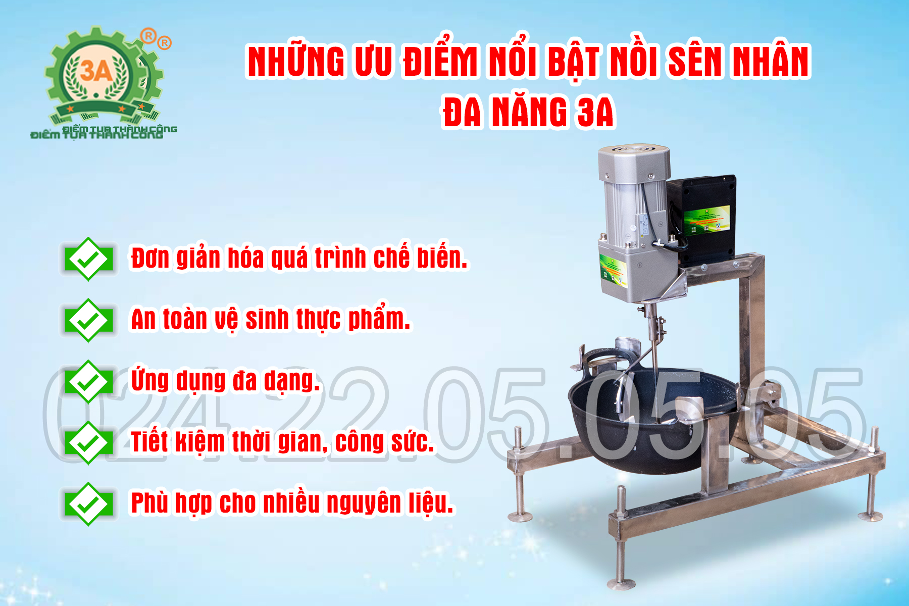 Những ưu điểm nổi bật của nồi sên nhân đa năng 3a