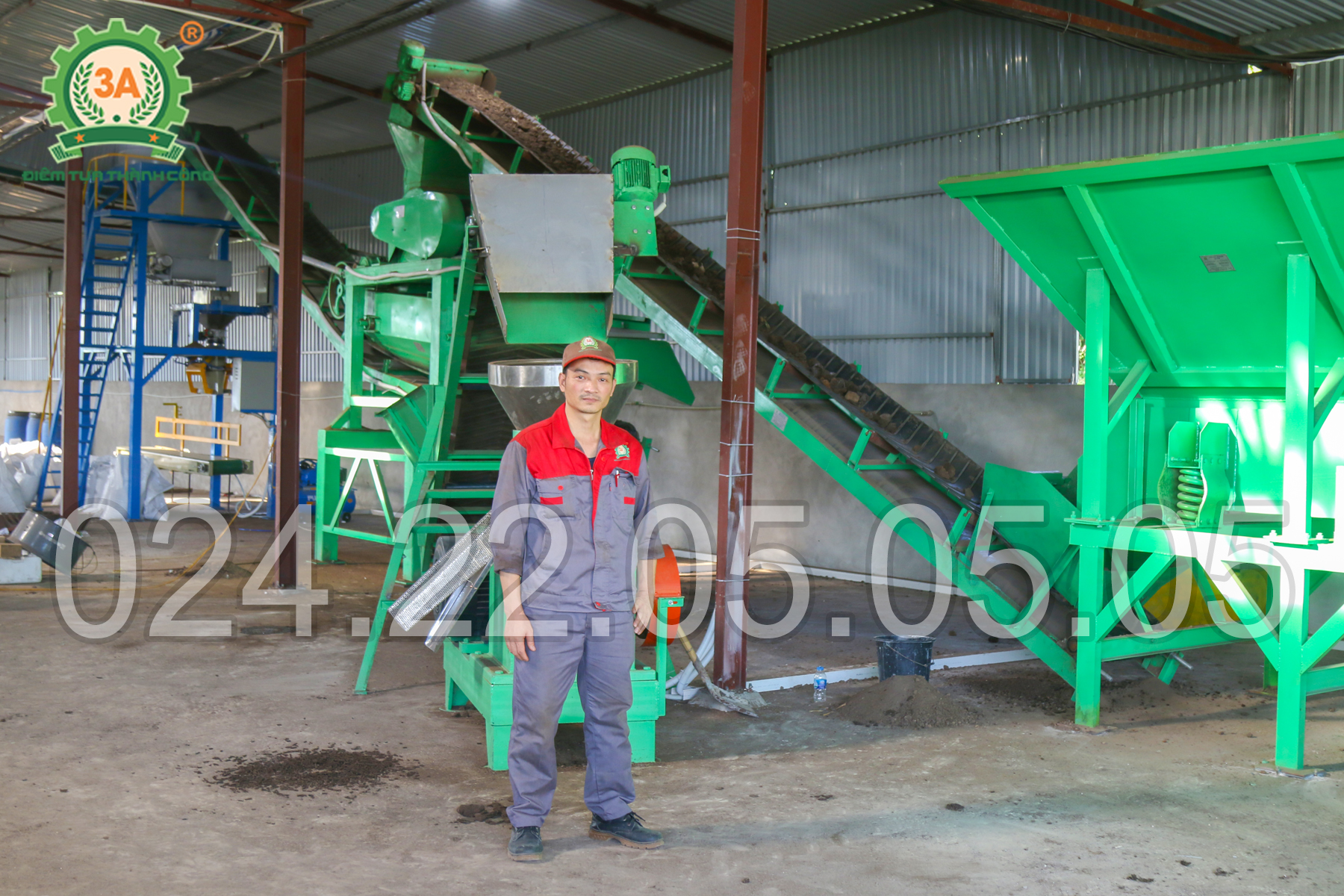 Ảnh thực tế dây chuyền sản xuất phân bón hữu cơ 3A