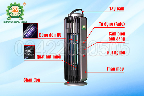 Đèn bắt muỗi UV3A bảo vệ sức khỏe cho gia đình bạn