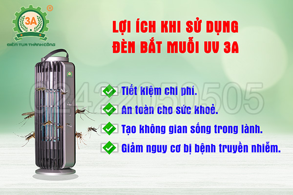 Đèn bắt muỗi UV3A bảo vệ sức khỏe cho gia đình bạn