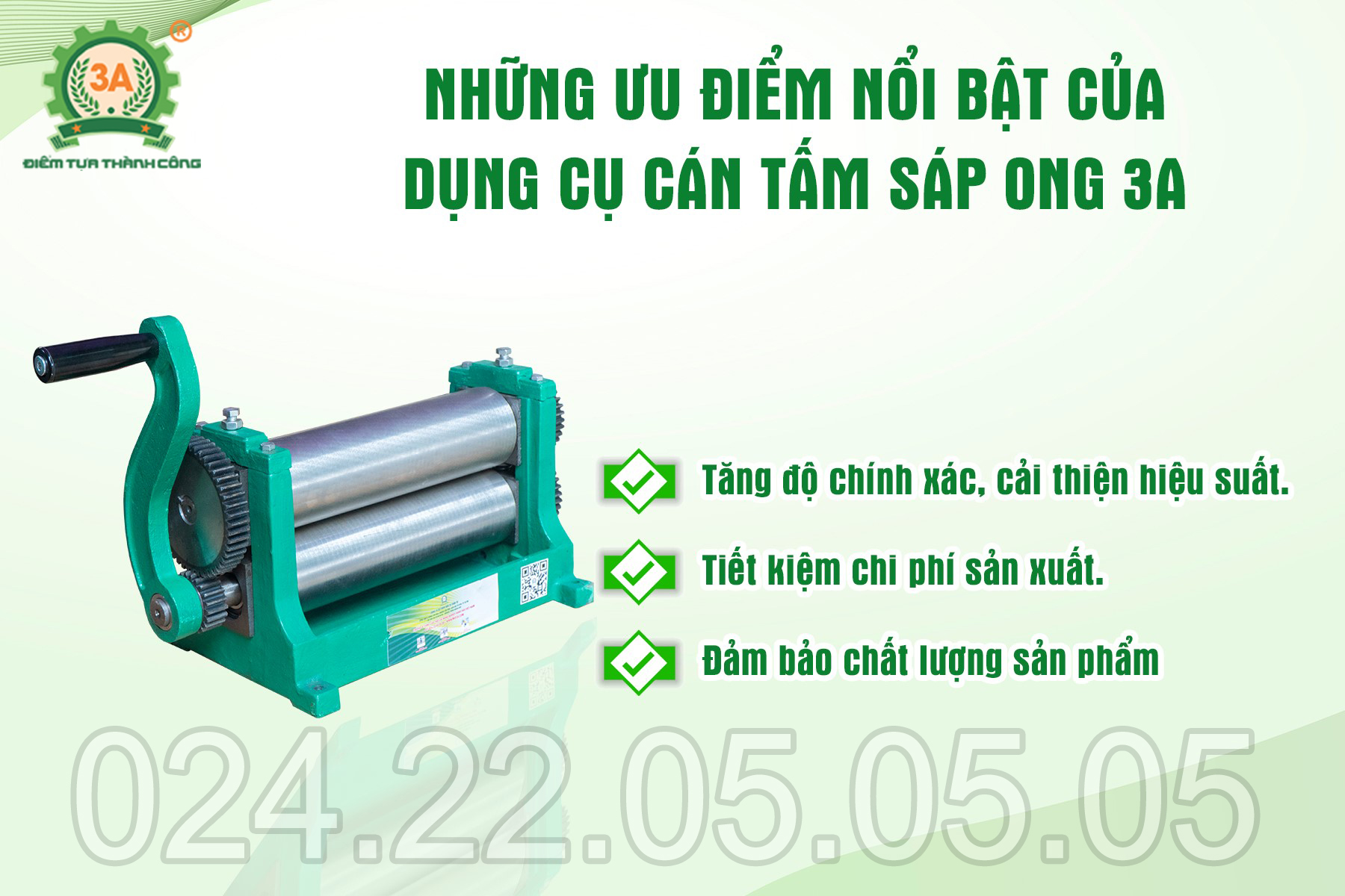 Ưu điểm nôi bật của dụng cụ cán tấm sáp ong