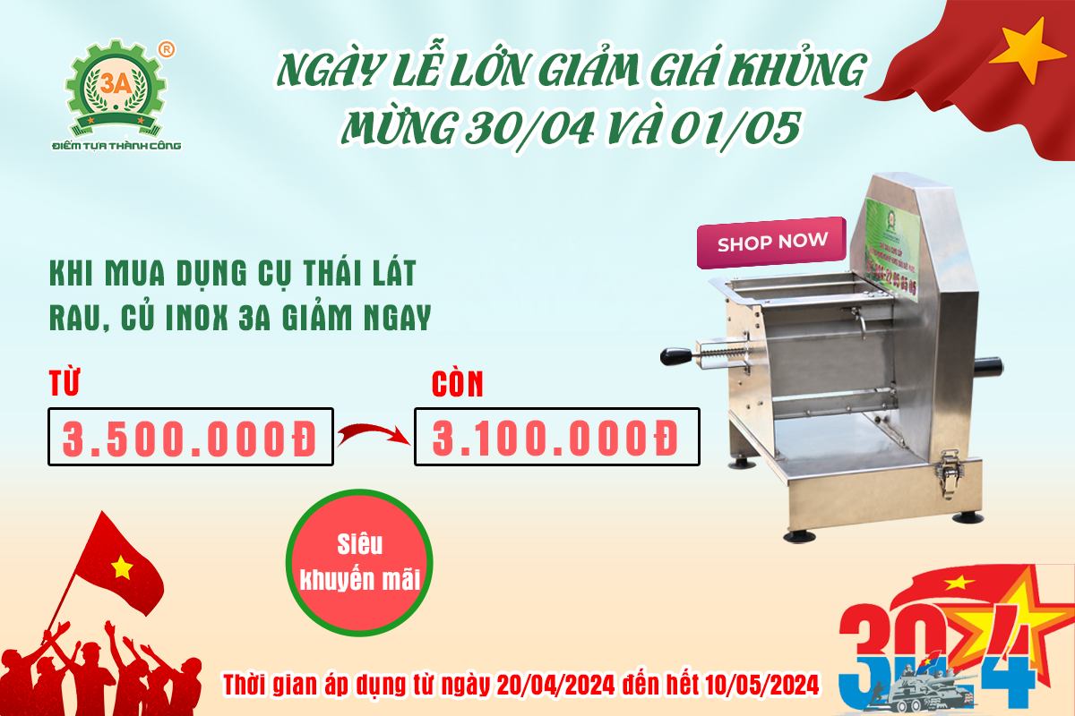 Dụng cụ thái lát rau củ quả inox 3A
