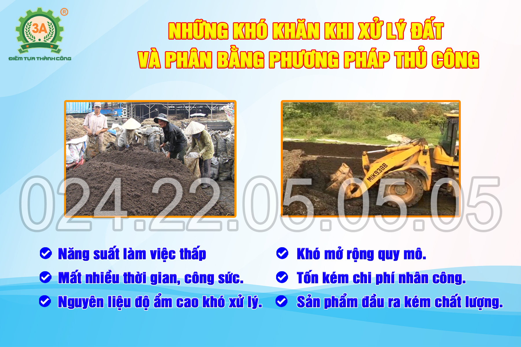 Những khó khăn khi canh tác bằng phương pháp thủ công