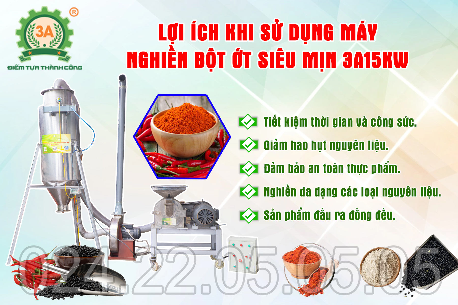 Lợi ích khi sử dụng Máy nghiền bột ớt siêu mịn 3a15kw