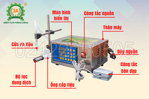Máy chiết rót mỹ phẩm, nước hoa 3A