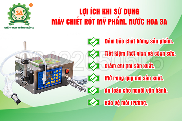 Máy chiết rót mỹ phẩm, nước hoa 3A