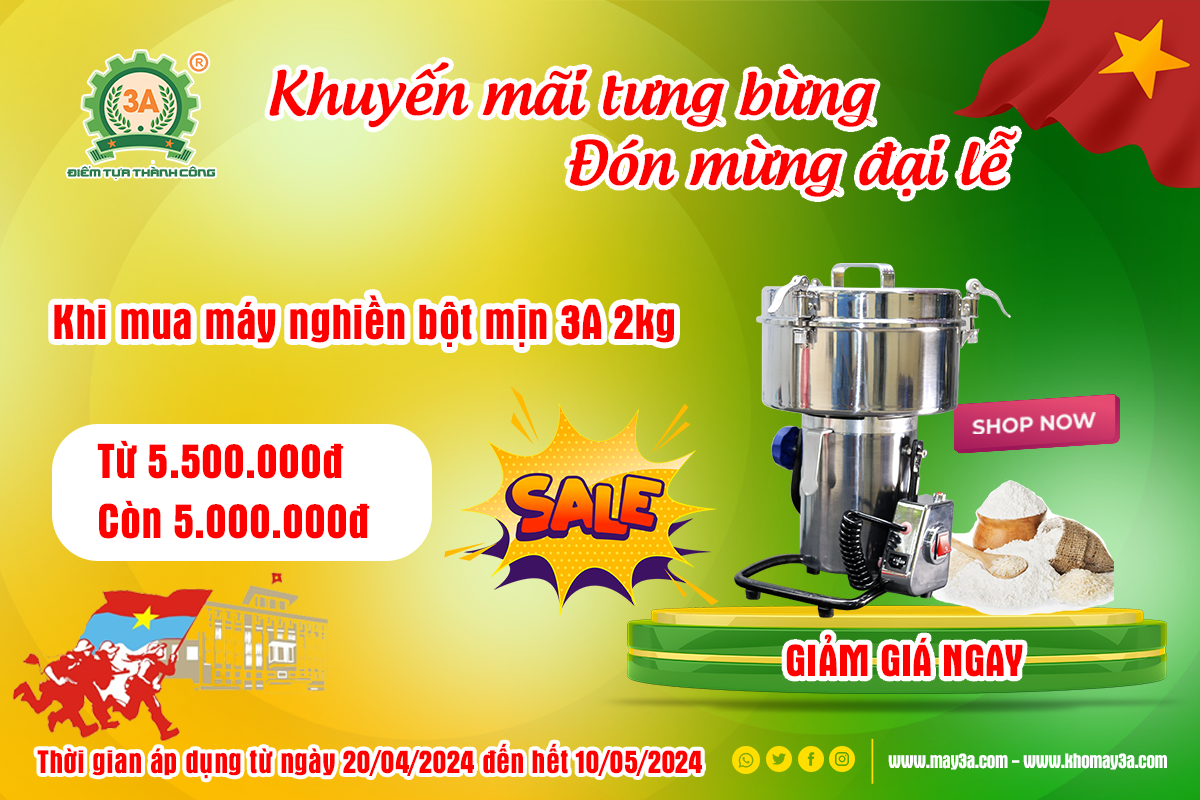 Máy nghiền bột siêu mịn 3A2Kg