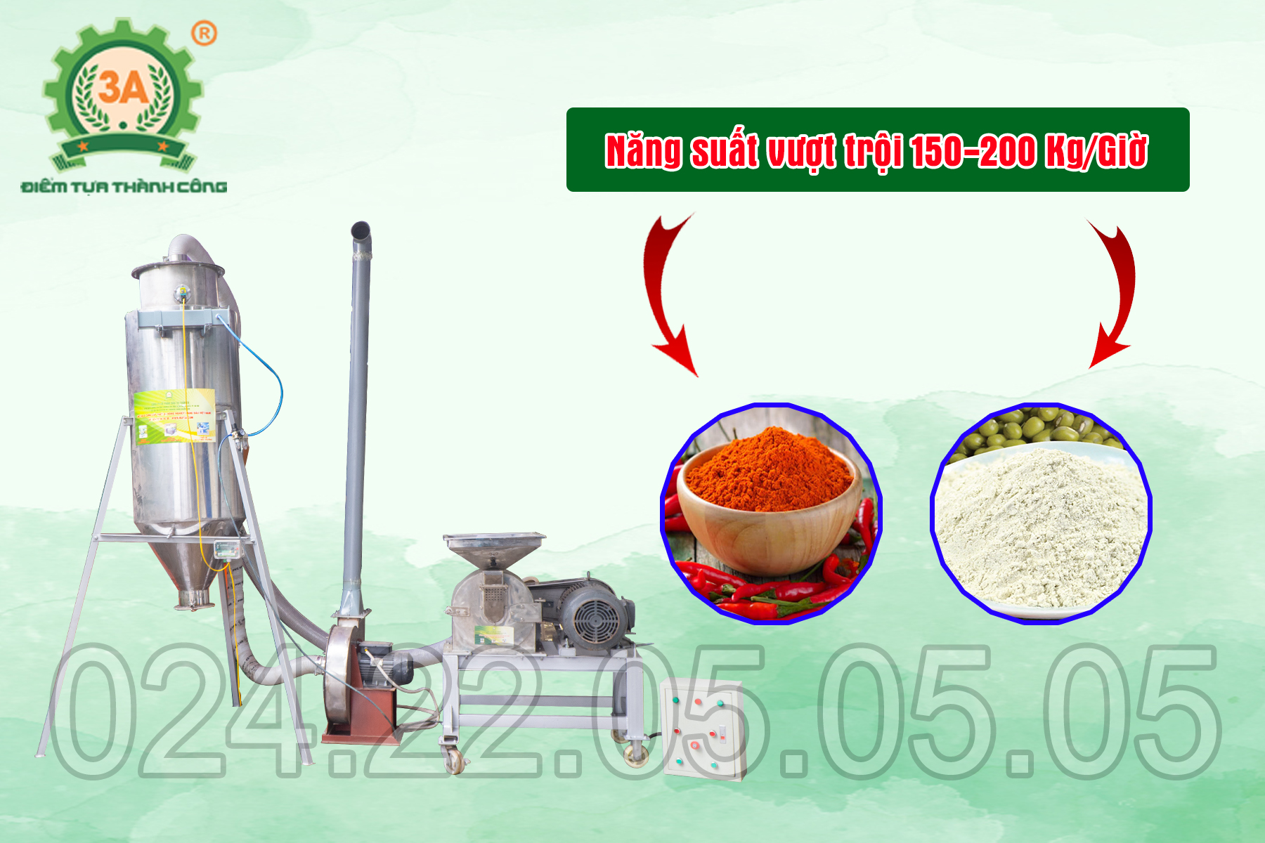 Năng suất vượt trội của Máy nghiền bột ớt siêu mịn 3A