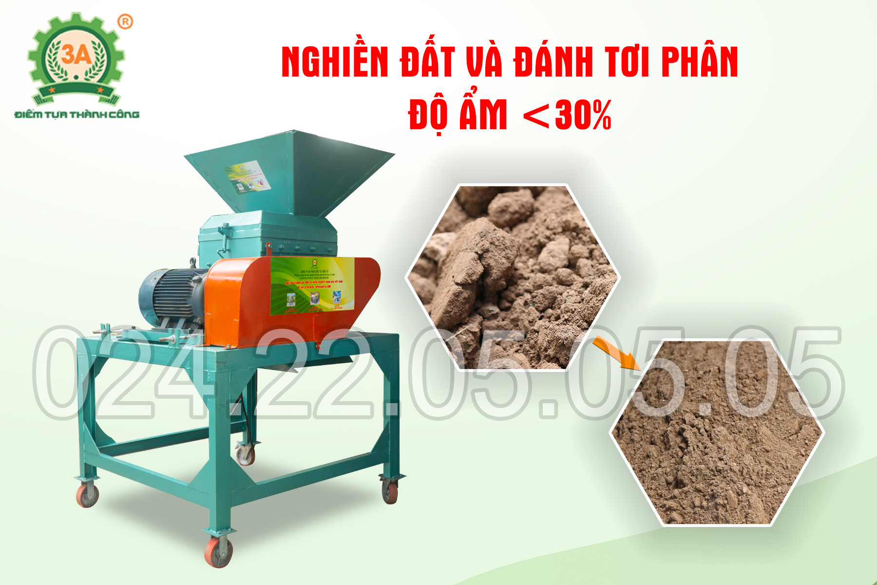 Tính năng nghiền đất ưu việt vơi độ ẩm cao